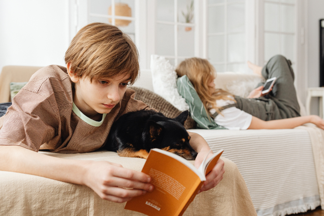 Kids on couch