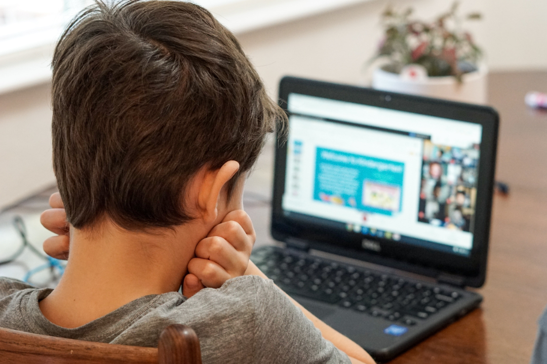 Boy doing homework