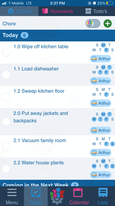 Chores screenshot 2