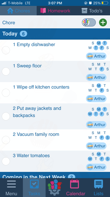 Chores screenshot