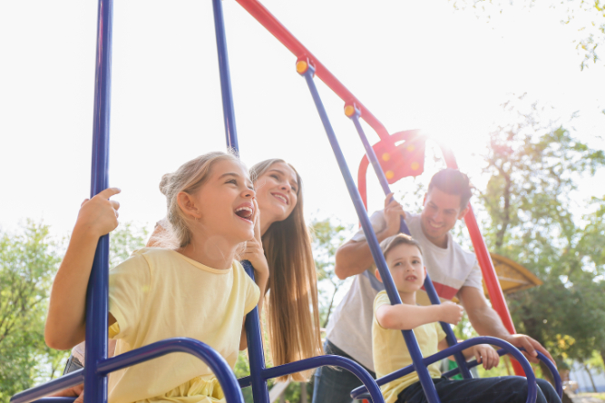 Family at the park