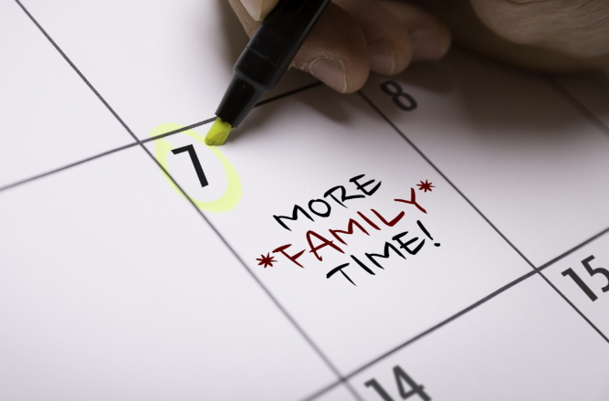 More family time on calendar