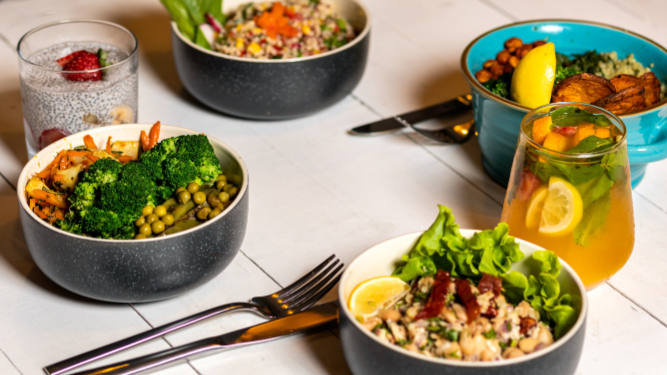 Food on table