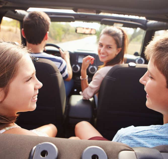 Kids in a car