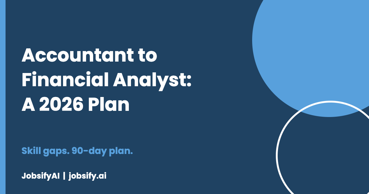 Accountant to Financial Analyst: A 2026 Career Plan