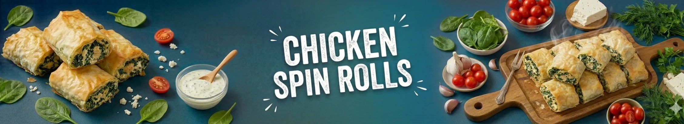 CHICKEN SPIN ROLLS