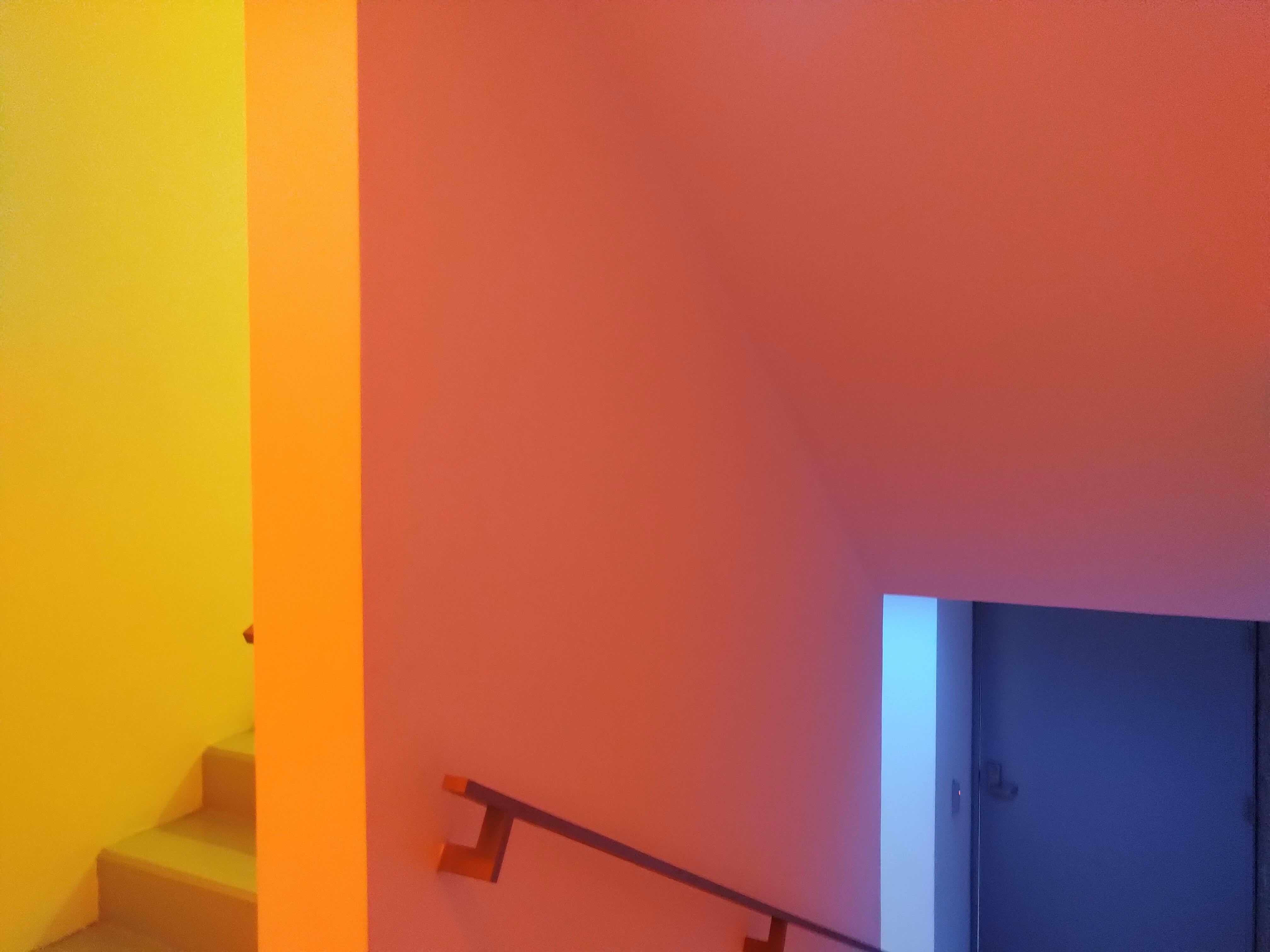 Christian Camacho, Ejercicio 'Inmersión y color' en Escaleras del CRGS, UDEM. Cortesía del artista