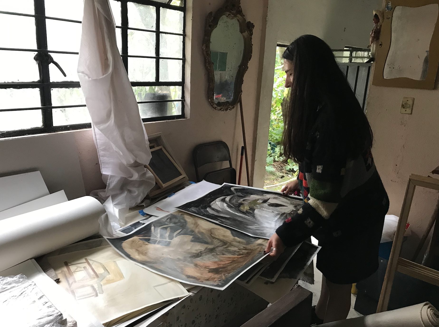 Alicia Ayanegui’s studio, August 2021. Photo: Antonia Alarcón