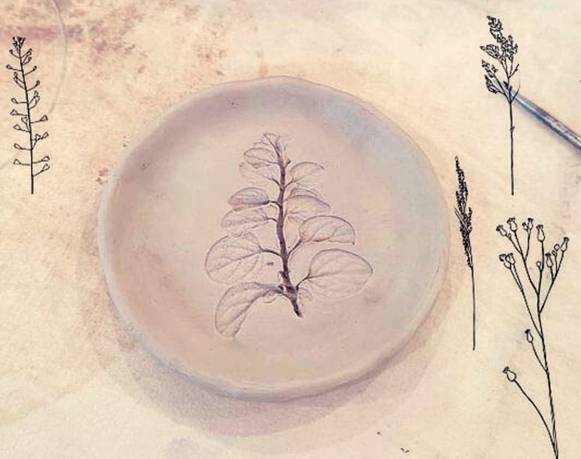 Impresiones botánicas en cerámica