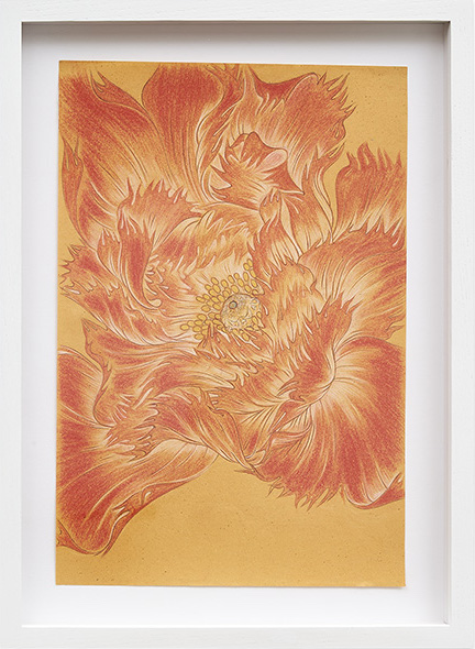 Javier Barrios, Peonia de fuego (De la serie Buddhist Visions of Hell), 2021. Cortesía del artista y Pequod Co. 