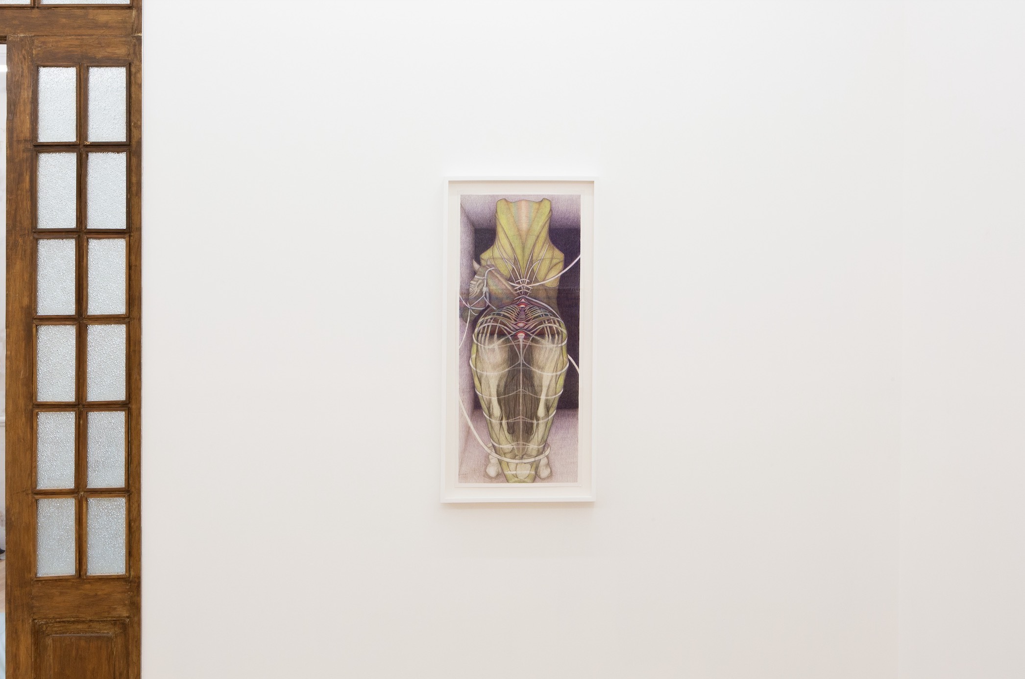 Enzo Iwase Untitled (Horizon), 2023 en "Hic Sunt Dracones", Deli Gallery Ciudad de México. Cortesía de la galería.