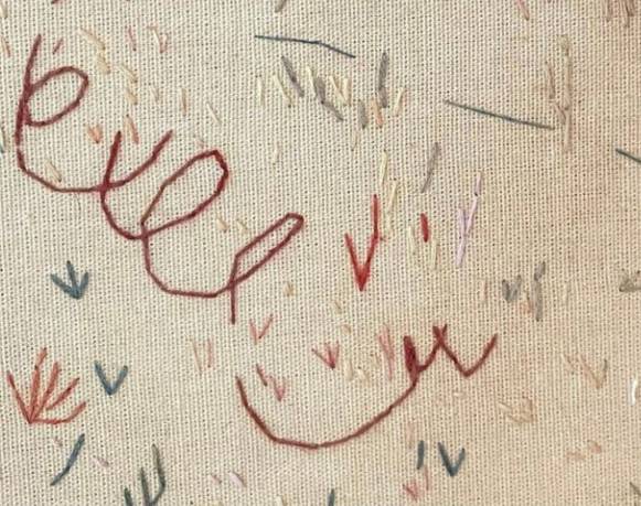 Bordado de texturas naturales