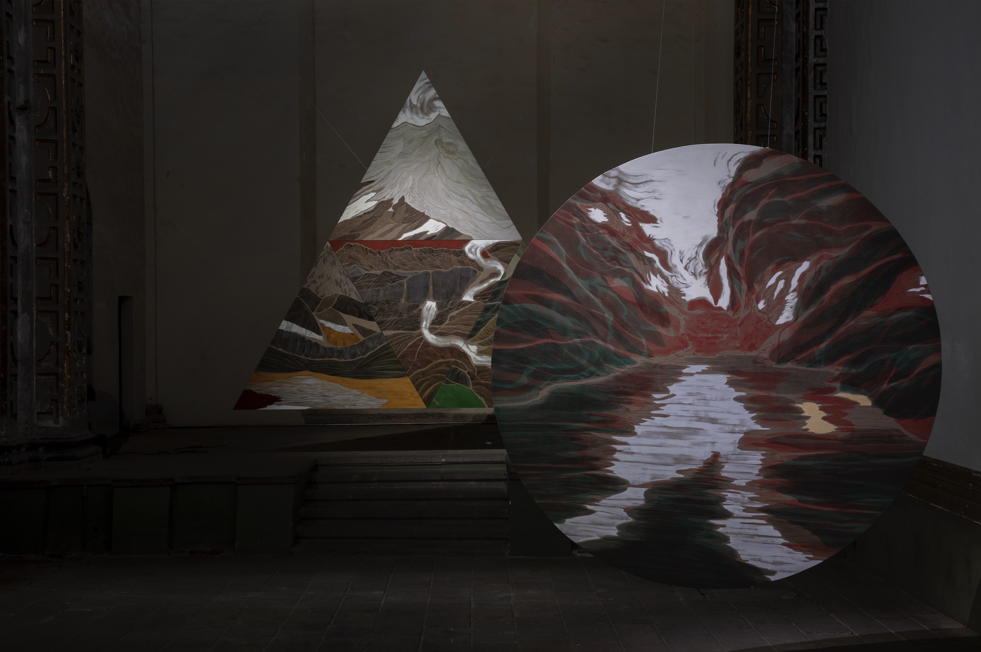 View of Tania Ximena’s exhibition, 'Río de Niebla, Río de Adobe, Río de Sangre', Ex Teresa Arte Actual. Photography by Francisco Kochen