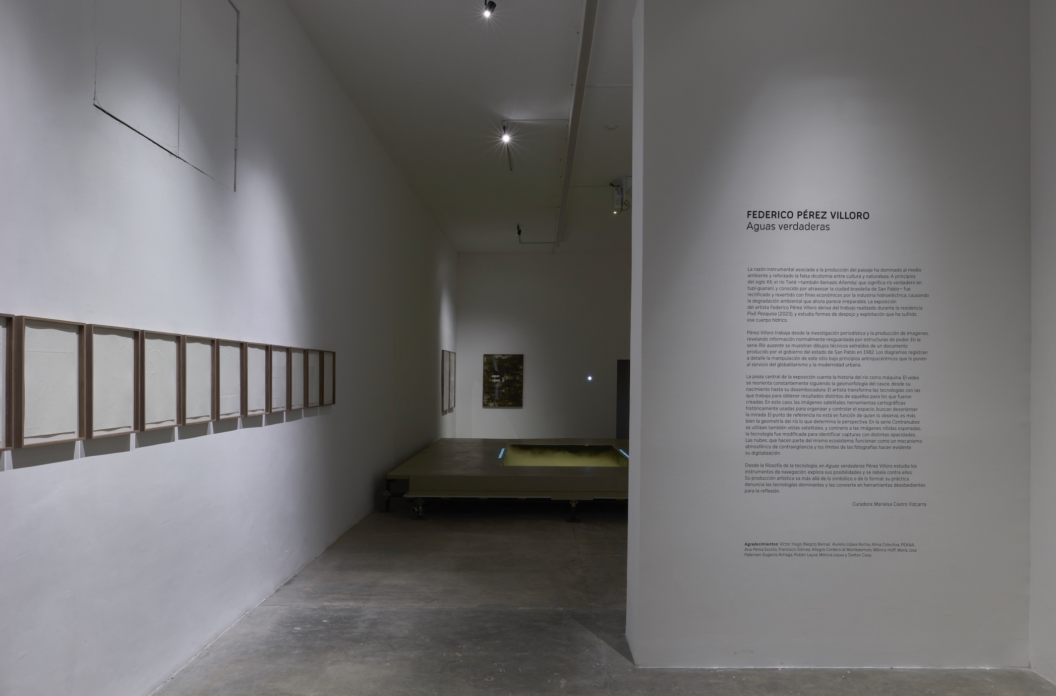 Vista de la exposición de Federico Pérez Villoro, ‘Aguas verdaderas’, Ayer Ayer. Fotografía: Noemi García