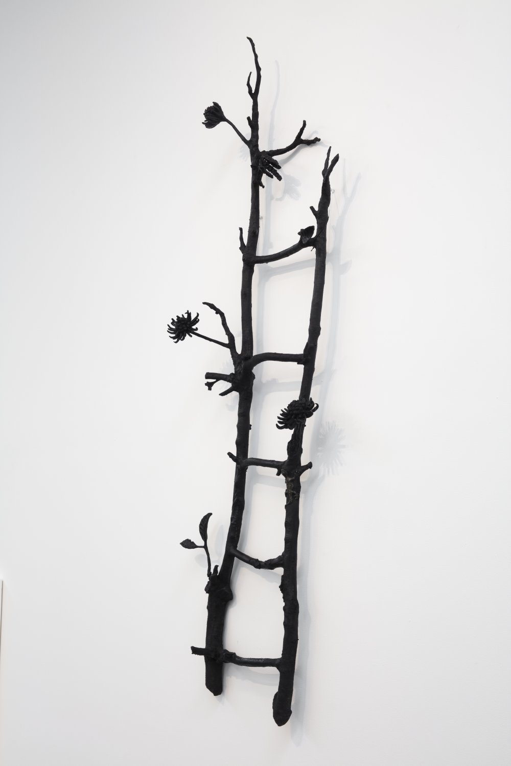 Naufus Ramírez-Figueroa, Erythrina Guatemalensis Ladder, 2024, bronce, 212 x 68 x 18 cm. Cortesía de Nordenhake, Ciudad de México