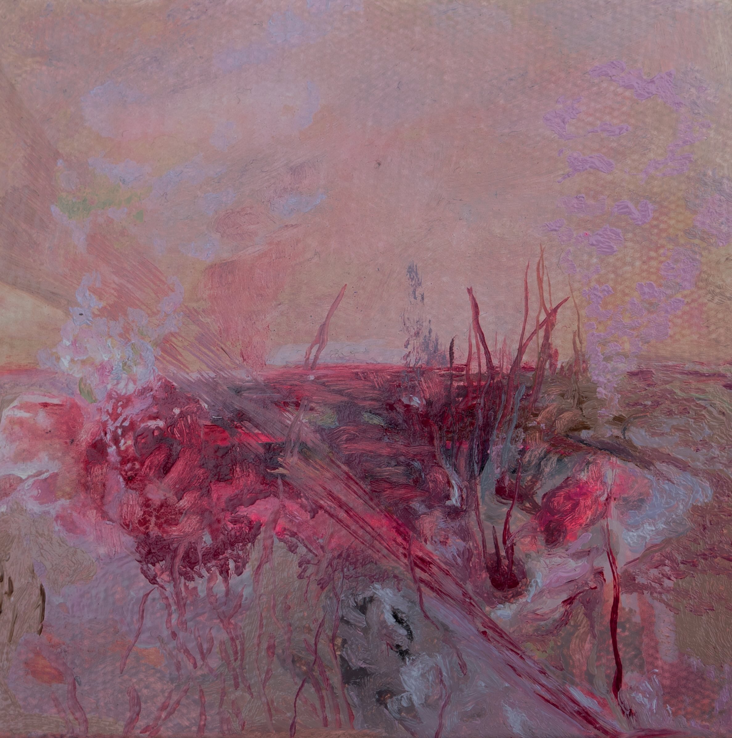 Valentina Attolini, "À mon seul désir". Óleo sobre tela, 10 x 10 cm, 2023. Parte de 'Es un lugar que no existe'. Cortesía de la artista