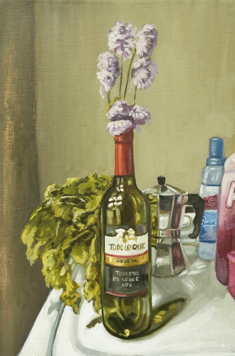 Michelle Galaviz, Pretextos par conocerte, 2025, Oil on canvas, 20 x 30 cm. Courtesy of the artist and Galería Enrique Guerrero