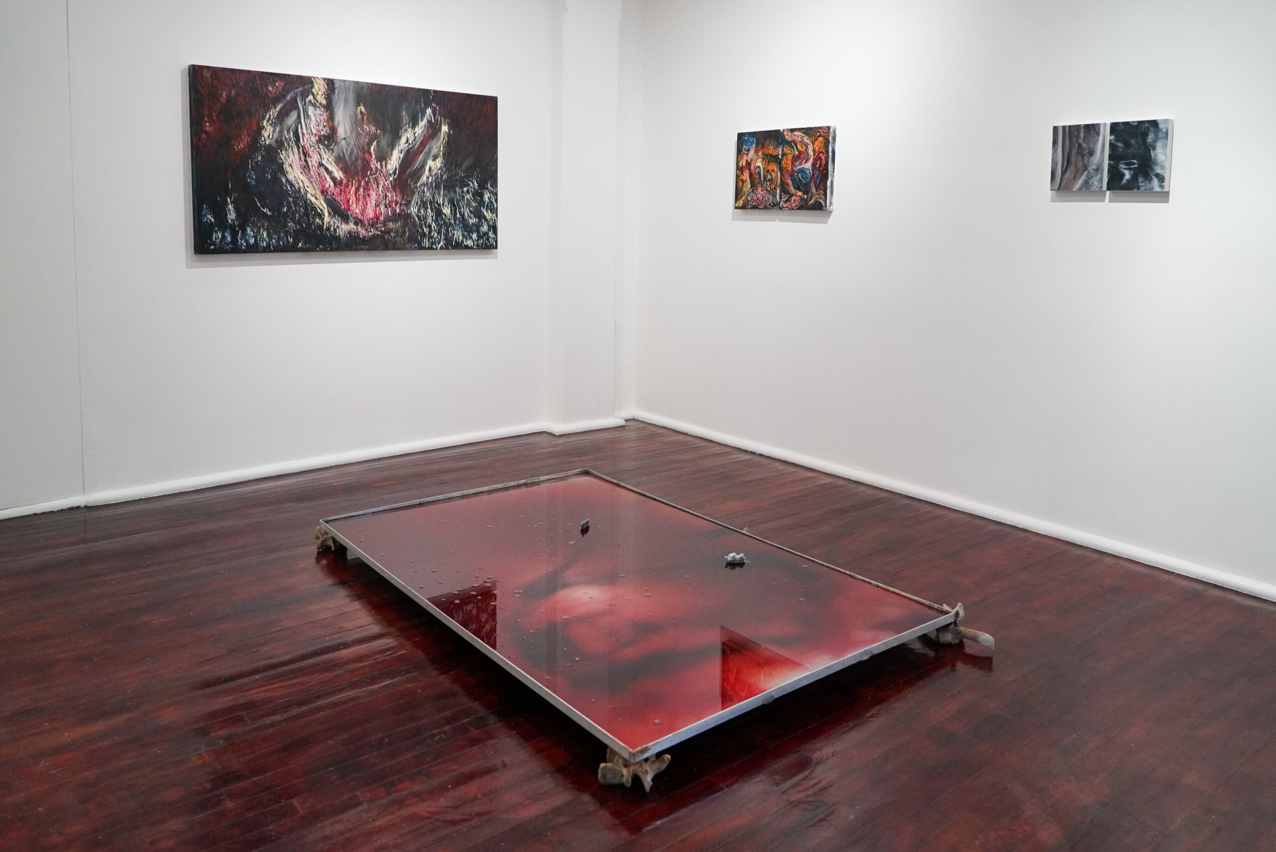 Meryl Yana, Sandra Leal & Andrea Bores, Painting as Medium: The Alchemy of Image and Matter, Ambar Quijano, 2025. Courtesy of the artists and the gallery