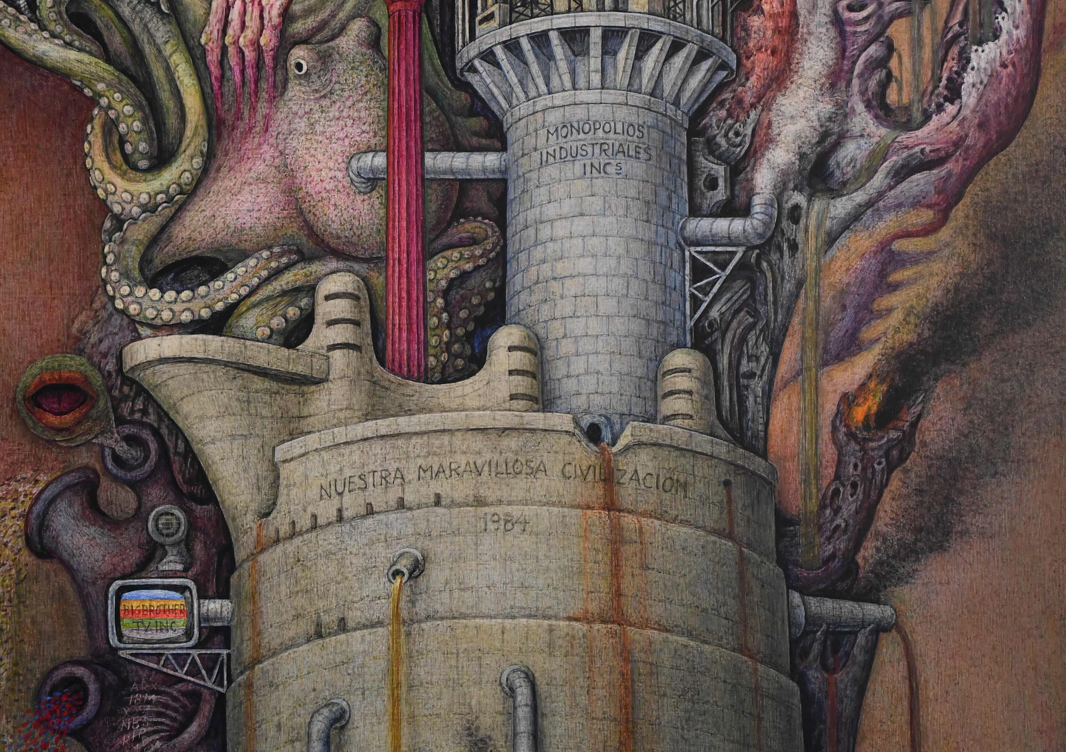 Juan O’Gorman, Nuestra maravillosa civilización”, 1976 (detail). Courtesy of Museo Anahuacalli