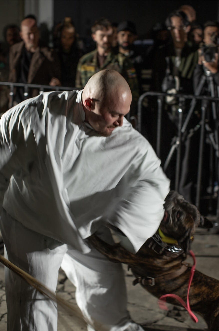 Eyibra, performance “Good Boy,” February 2026. Courtesy of the artist