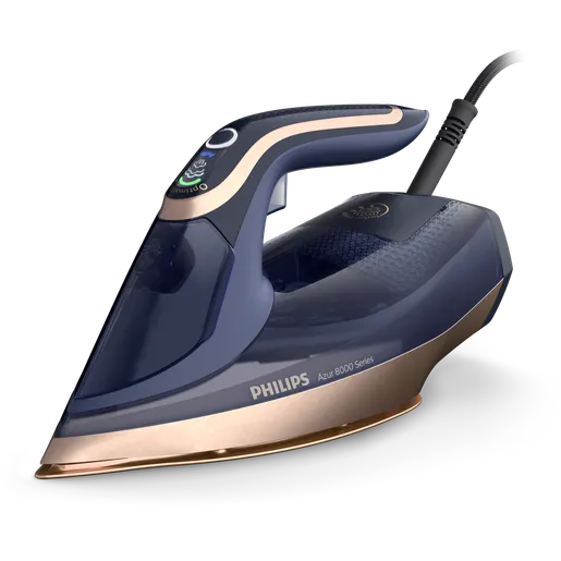 Philips Azur 8000 Series Steam Iron, DST8050, Dark Blue & Gold