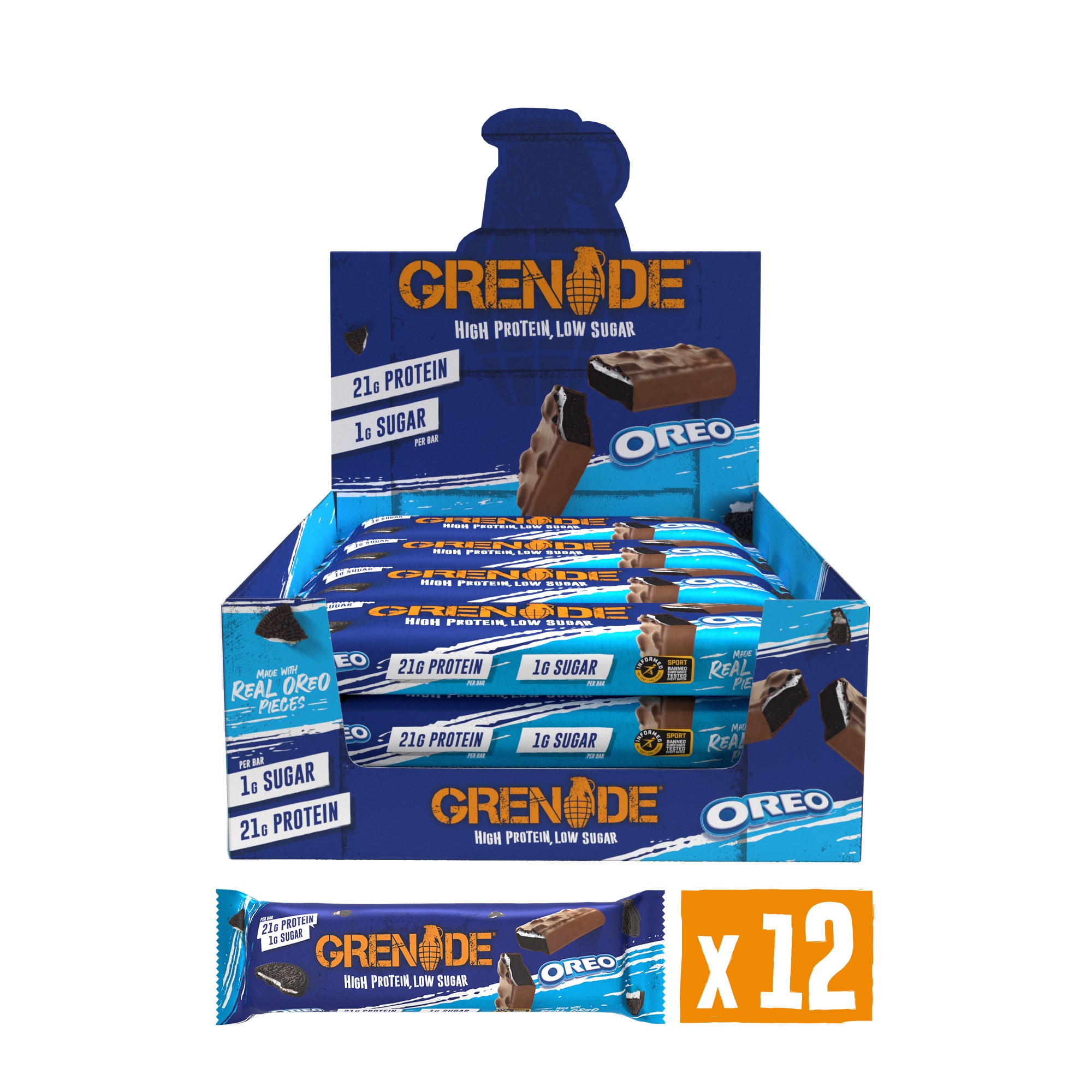 Grenade Protein Bar OREO Original met 21g Protein - Doos 12x 60g