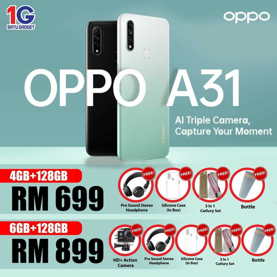 Oppo A31 [6gb+128gb] - Satu Gadget Menara PGRM | Compare mobile phone