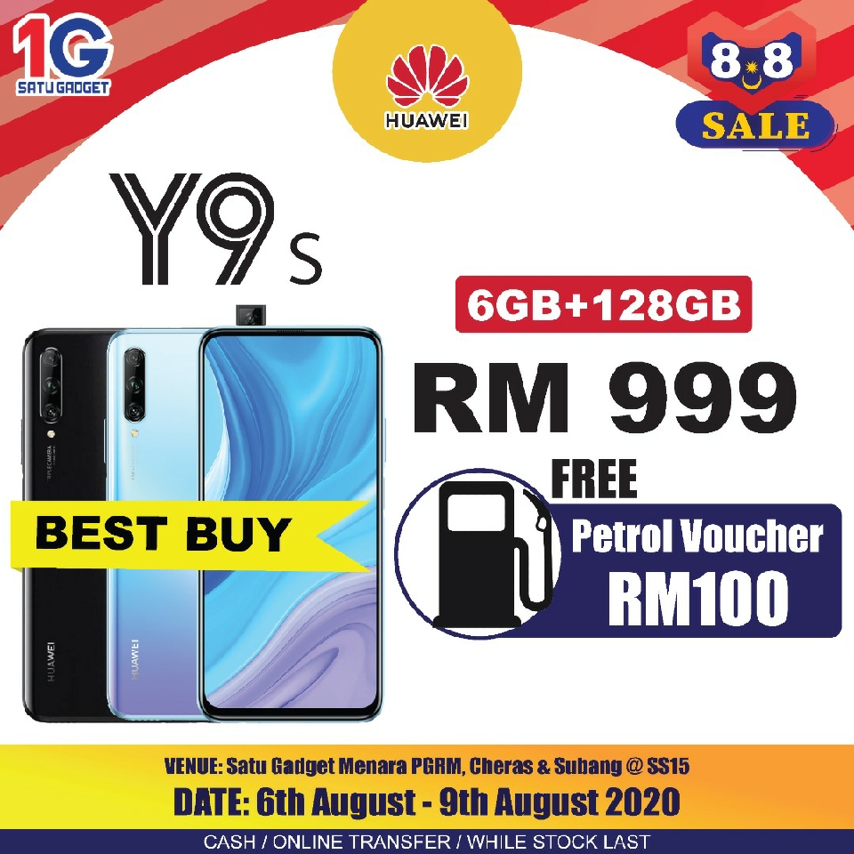 [8.8 Sale] Huawei Y9s [6GB+128GB] - Satu Gadget Menara 