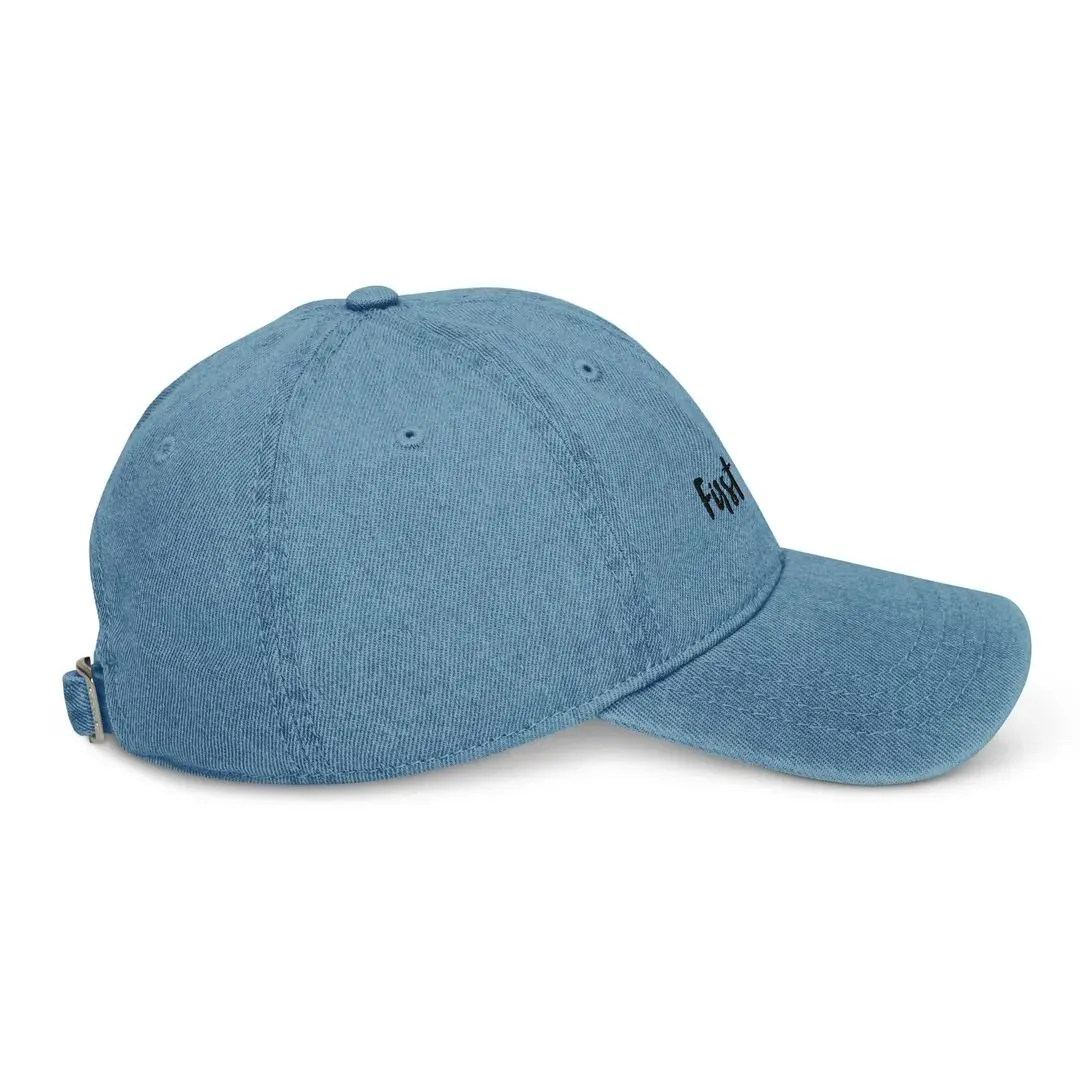 'First love' Denim Baseball Hat