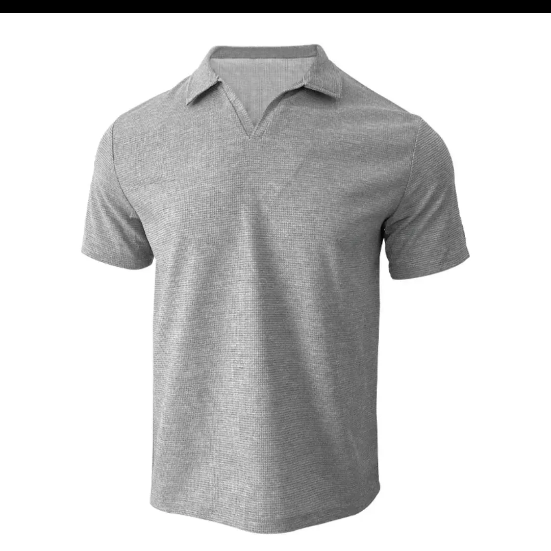 Men's Polo Neck V-Shaped Short Sleeve