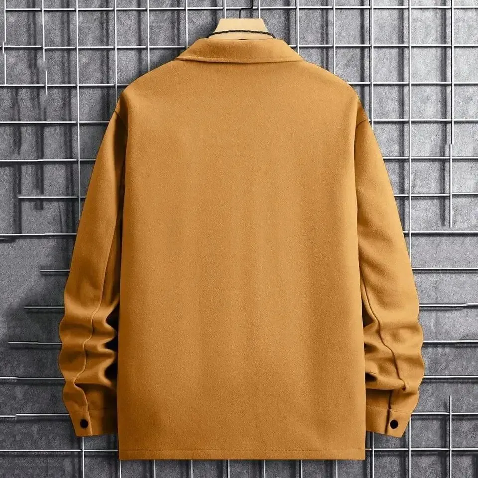 Men Button-Down Shirt Jacket