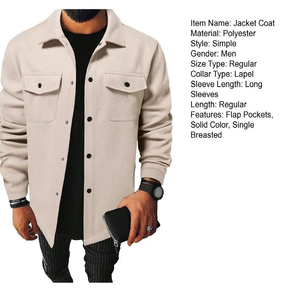 Men Button-Down Shirt Jacket