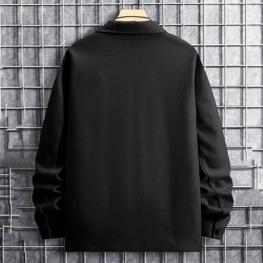 Men Button-Down Shirt Jacket