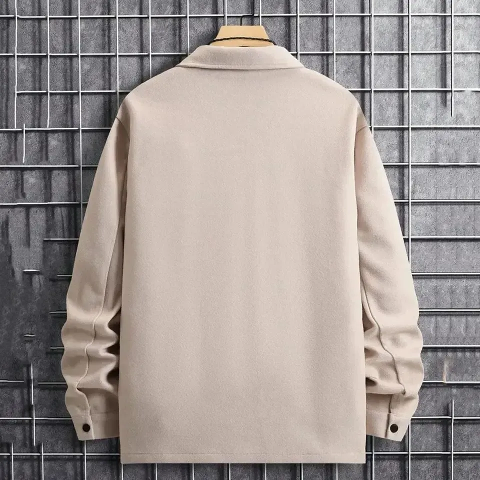 Men Button-Down Shirt Jacket