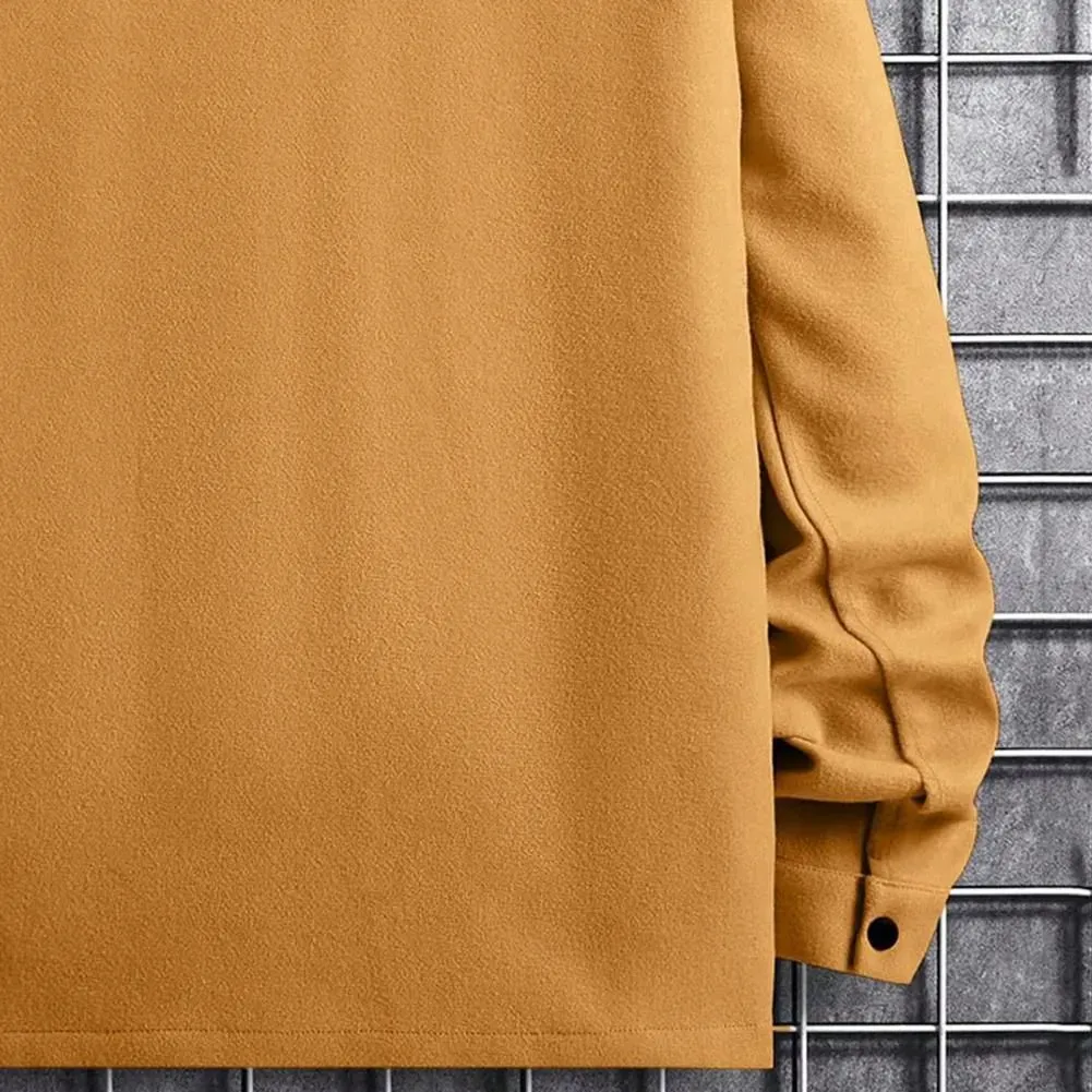Men Button-Down Shirt Jacket