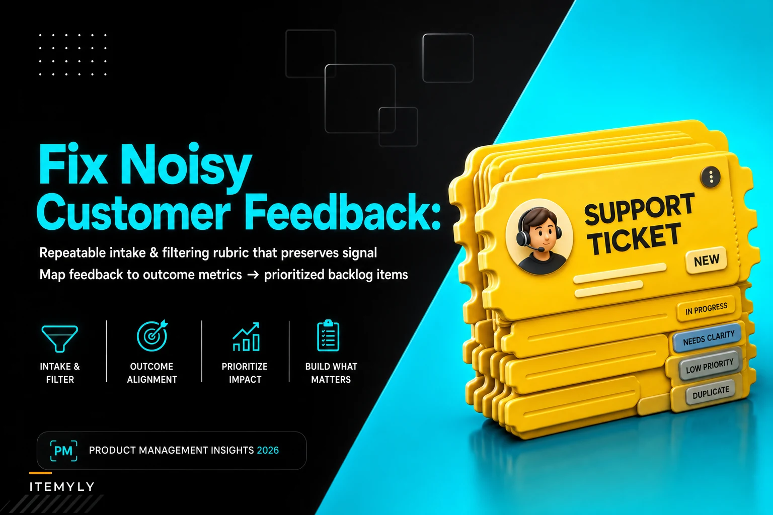 Fix noisy customer feedback: a repeatable intake and filtering rubric to convert signals into prioritized backlog items