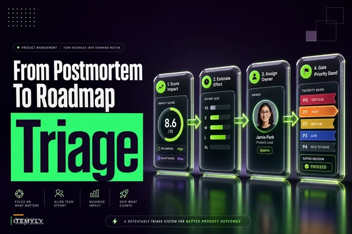 From postmortem to roadmap: a severity→effort triage that produces prioritized, non-noisy backlog items