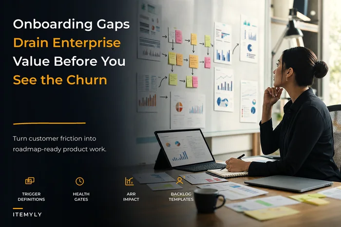 Onboarding gaps are costing enterprise customers—map triggers into the roadmap