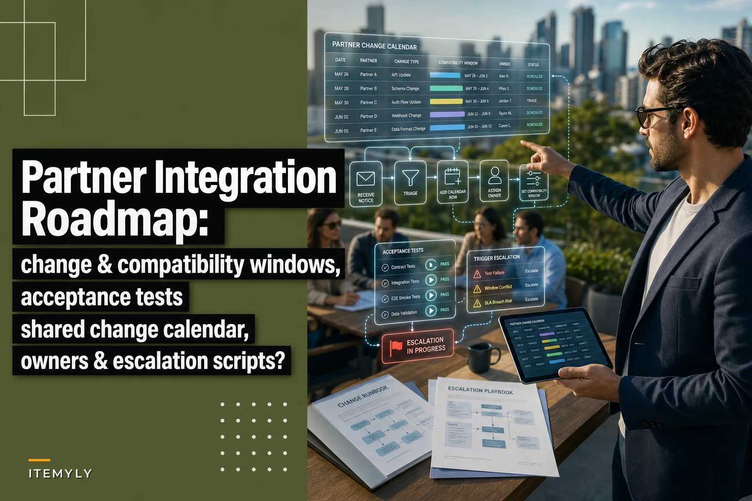 Partner integration roadmap: change windows, acceptance tests and a partner change calendar
