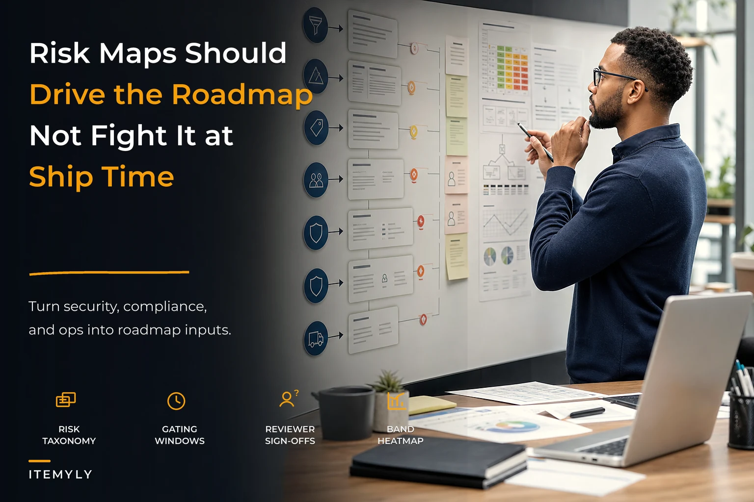 Risk-aware roadmapping: templates and gating rules to embed security, compliance and ops constraints