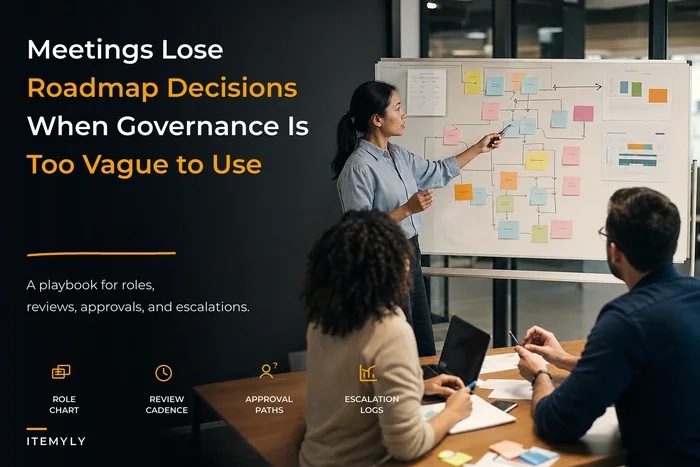 Stop losing roadmap decisions in meetings: a playbook for governance, roles and escalations
