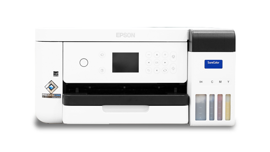 Epson SureColor SC-F130 A4 Dye-Sublimation Printer | Compact Textile, Gift & Merchandise Printing Solution