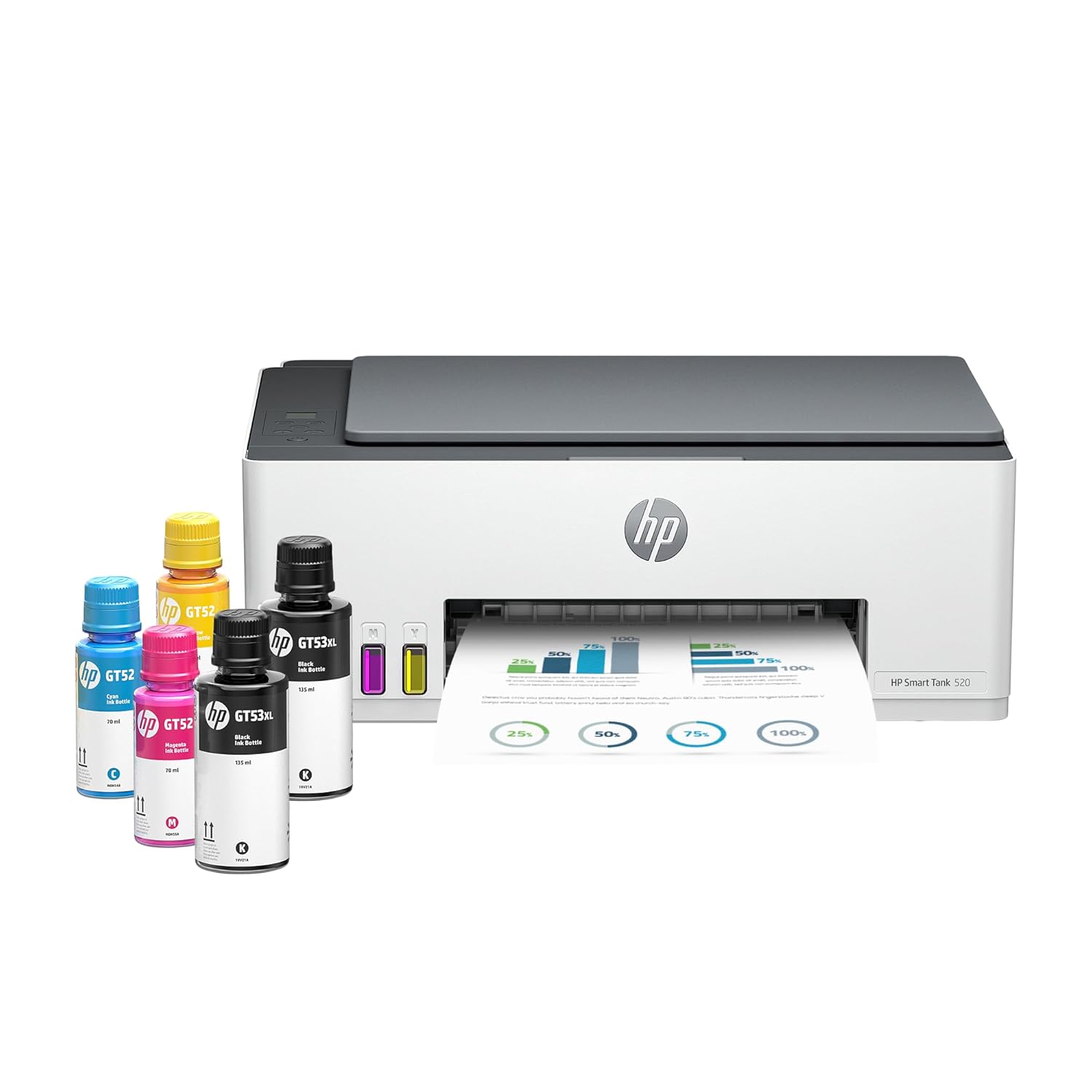 HP Smart Tank 520 All-in-One Colour Ink Tank Printer | Print, Scan & Copy | Extra Black Ink & Extended Warranty