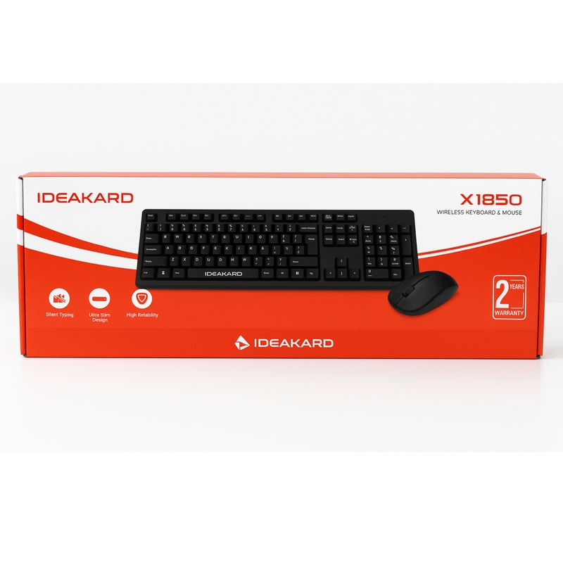 Ideakard Wireless Combo X1850 – Keyboard and Mouse Set