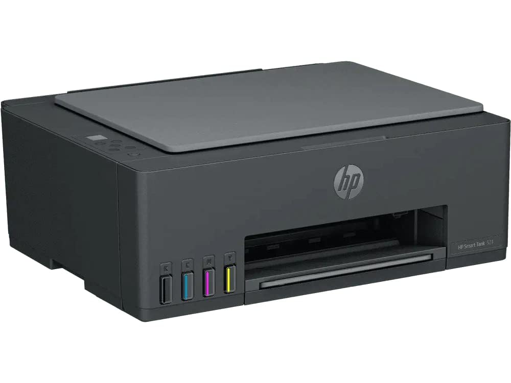 HP Smart Tank 521 All-in-one Colour Printer with 1 Extra Black Ink Bottle (Upto 12000 Black and 6000 Colour Prints) and 1 Year Extended Warranty with PHA Coverage. -Print, Scan & Copy for Office/Home