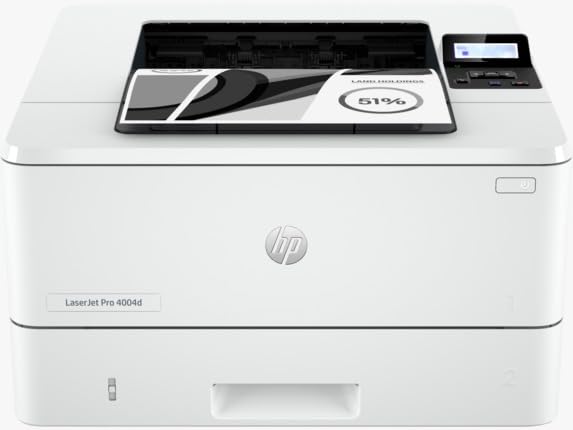 HP LaserJet Pro 4004d High-Speed Monochrome Printer | Ideal for E-Stamping & Offices