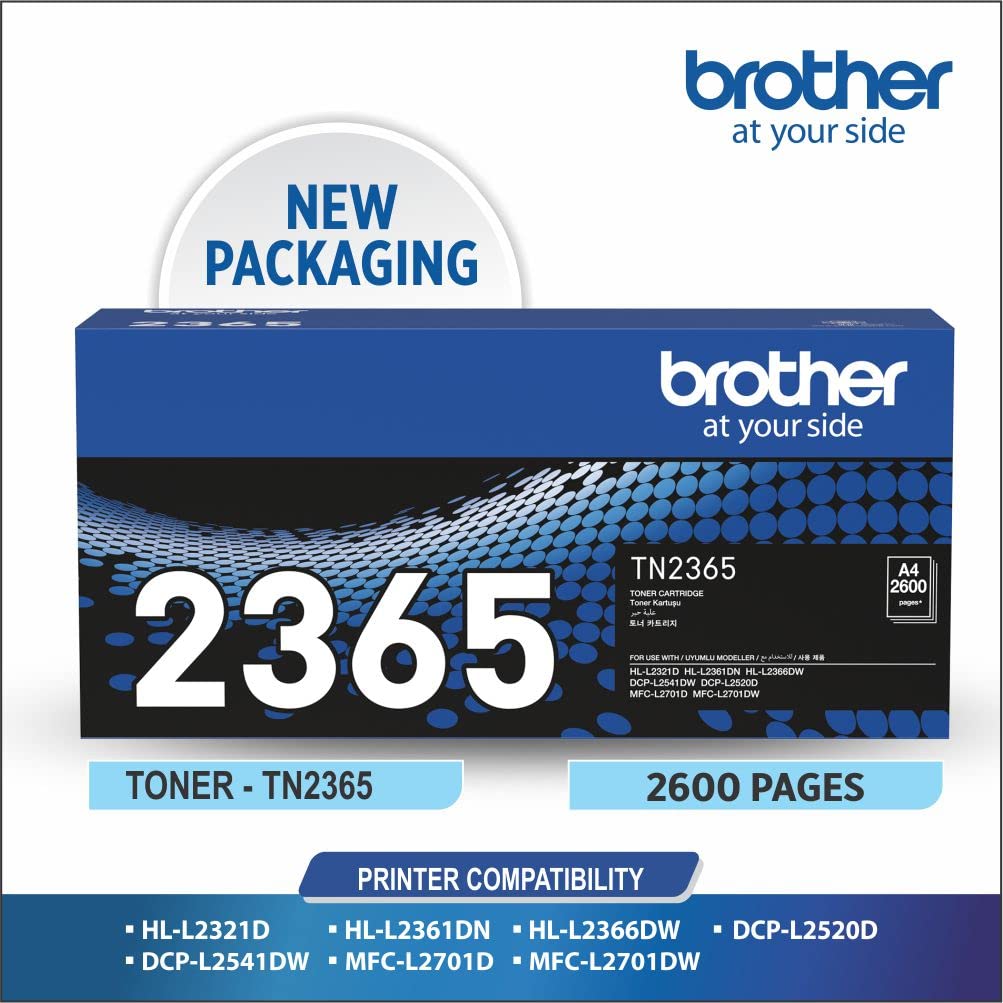 Brother TN-2365 Original Black Toner Cartridge – High Yield, 2,600 Pages