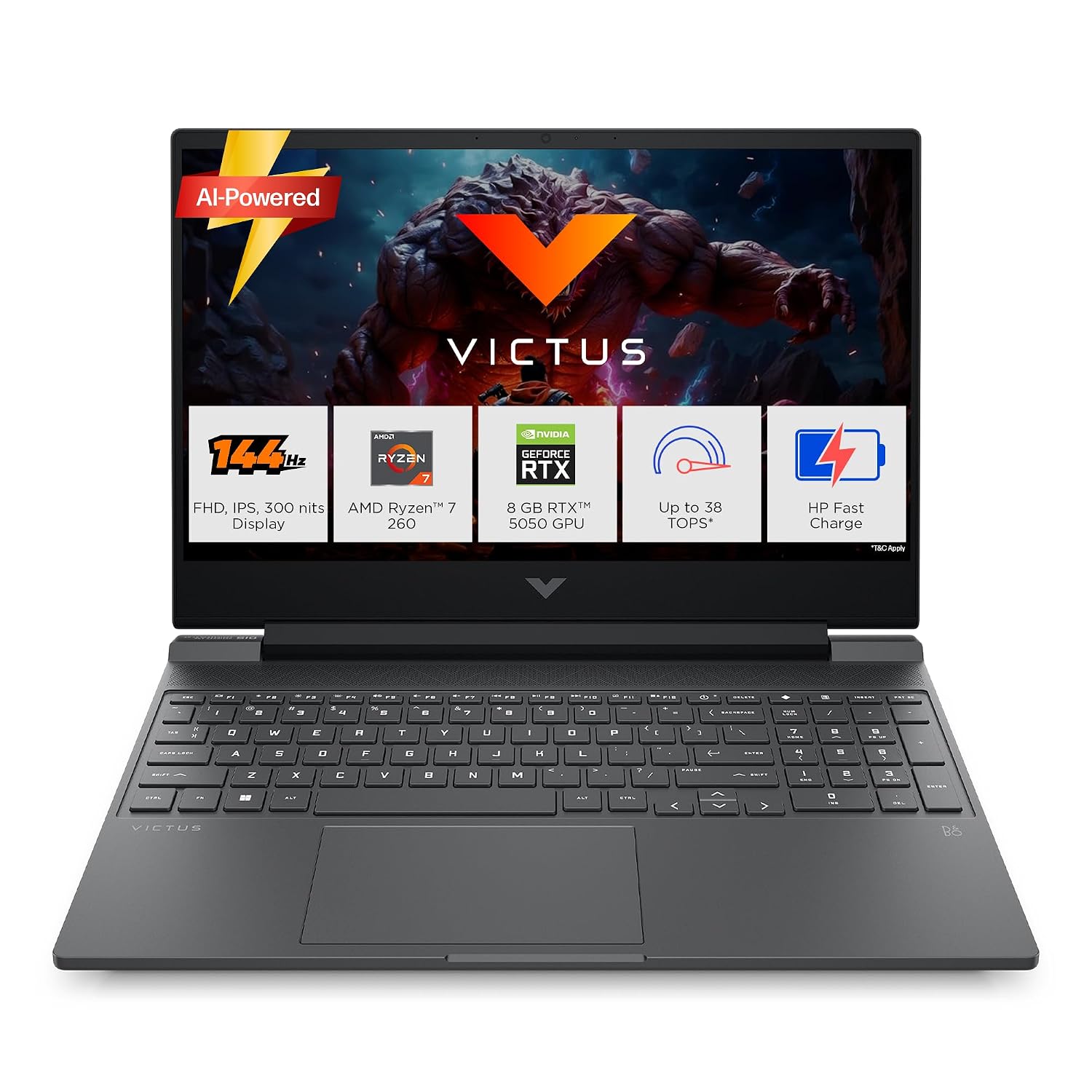 HP Victus 15-fb3185AX Gaming Laptop – AMD Ryzen 7, RTX 5050 8GB, 24GB RAM, 1TB SSD