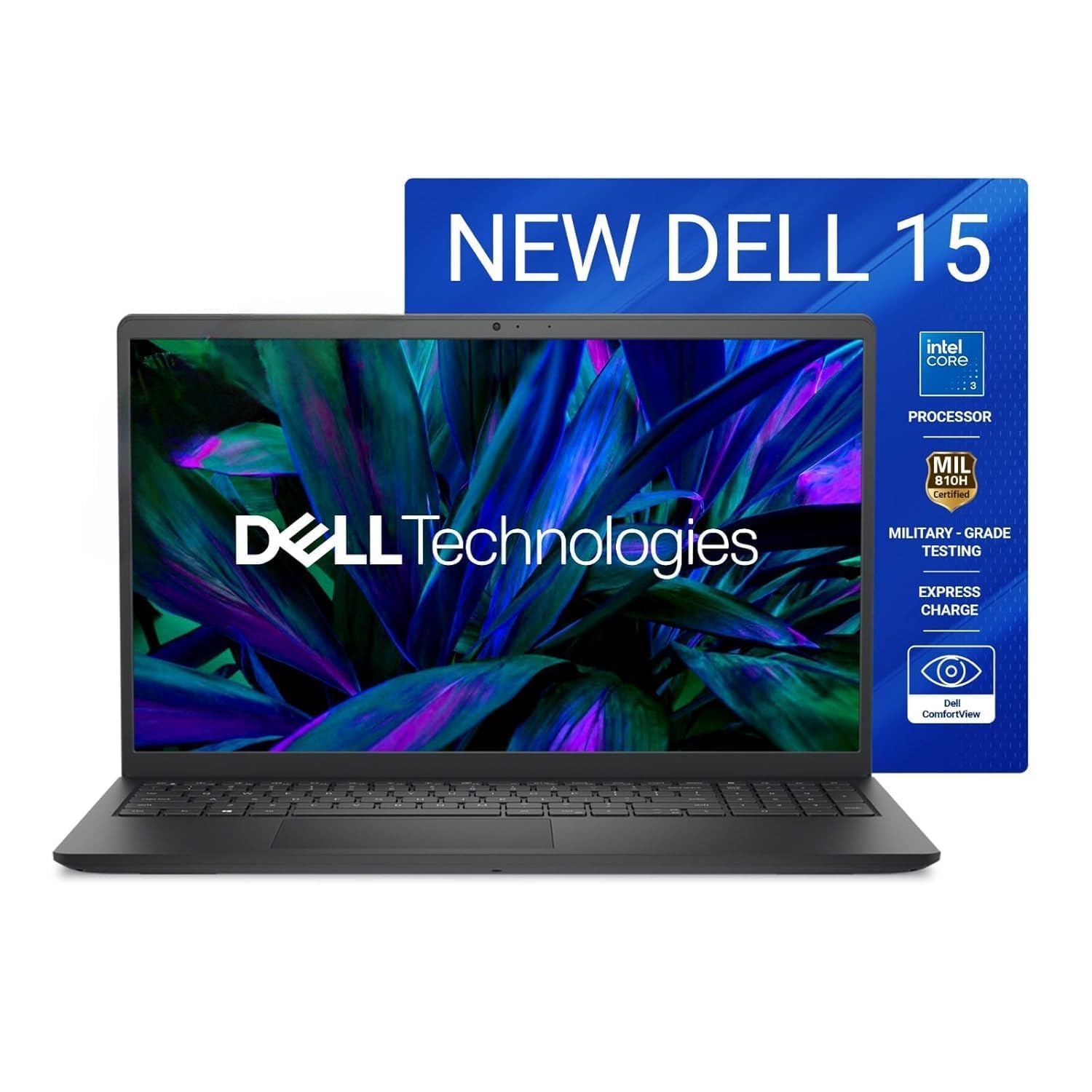 Dell Inspiron 15 DC15250 Laptop – Intel Core i5-1334U, 8GB DDR4 RAM, 512GB SSD, 15.6-inch FHD 120Hz Display, Windows 11, Office 2024, Carbon Black