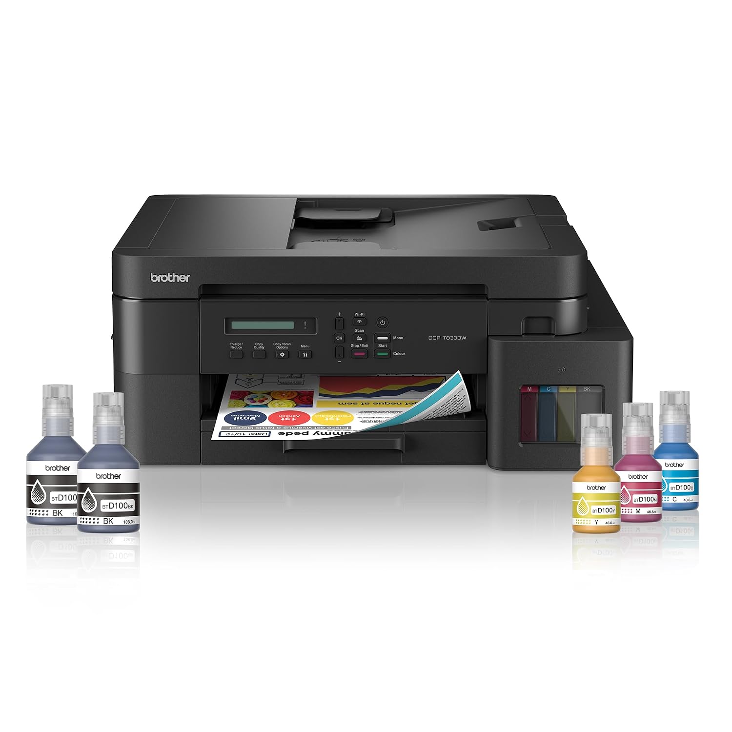Brother DCP-T830DW Wireless All-in-One Ink Tank Printer | Auto Duplex, Wi-Fi, ADF, Ethernet & USB